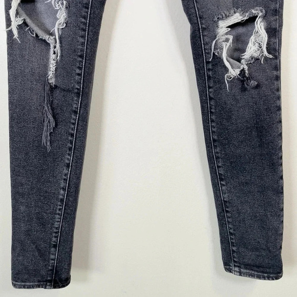 Levi's 721 High Rise Skinny  Grey Wash Distressed Knee Jeans - Picture 7 of 15